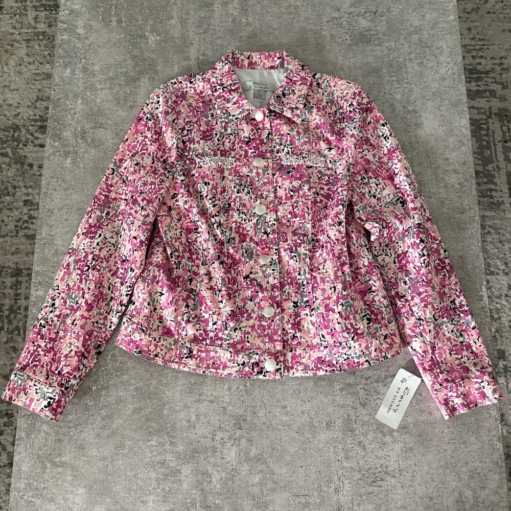 Savvy by DT Multicolor Abstract Jacket